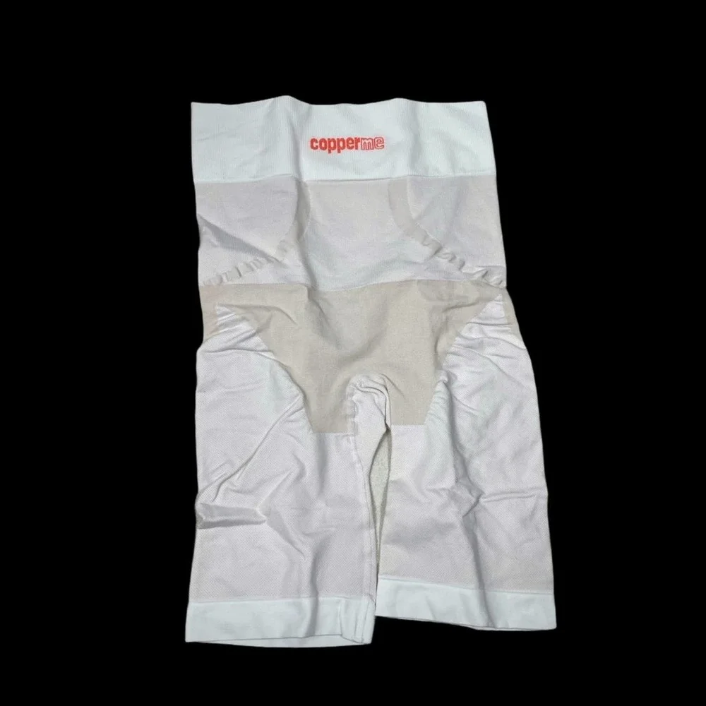 New Copperme White Copper Infused Push Up Shorts Shaping Girdle Shorts Size L/XL - Picture 1 of 4